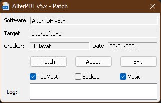Patch for AlterPDF Pro v5. x (PASS=5555)