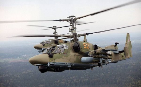 Вертолëты Ка-52 армейской авиации ВКС России