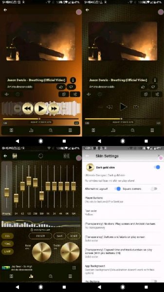 Poweramp v3 Skin gold 1. 0. 3