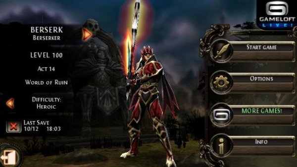 Dungeon Hunter 2 HD. сохранение