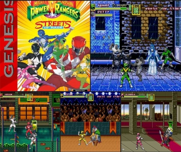 Streets of Rage 2 & Power Rangers Crossover v. 1. 3 [SMD]