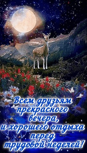 Анимированная открытка всем друзьям
