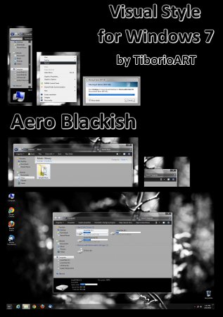 aero blackish theme win8art.com