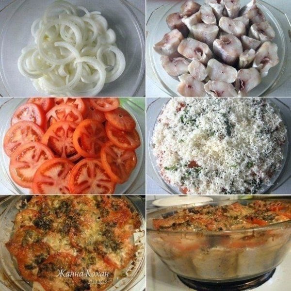 Готовим рыбу под помидорами и сыром