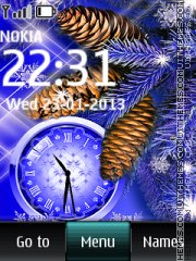 Winter Cones Dual Clock