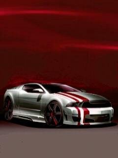 Red mustang car