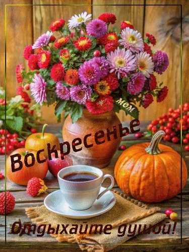 Анимированная открытка воскресенье отдыхайте