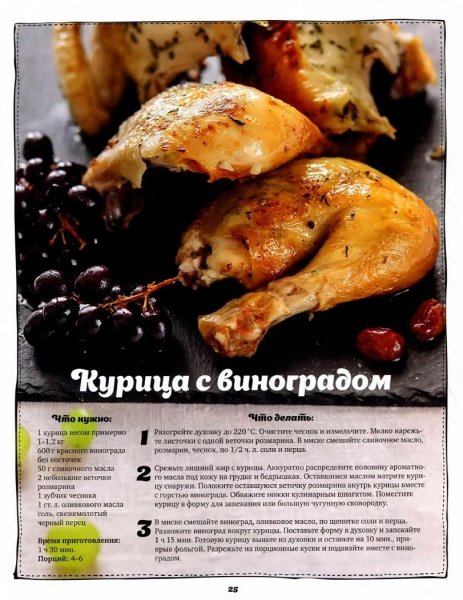 Курица с виноградом