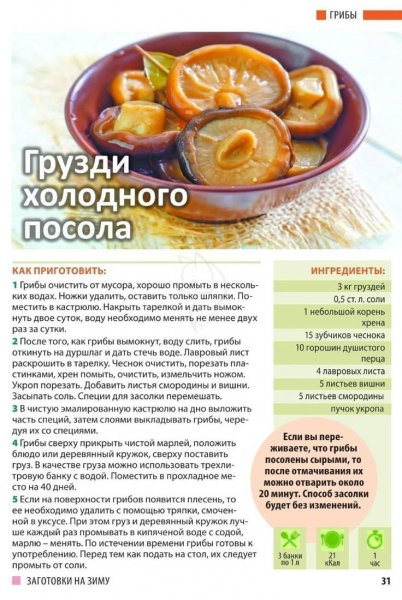 Грузди холодного посола