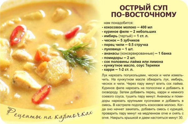 Острый суп по - восточному