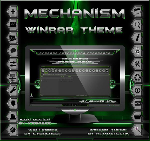 Mechanism Green Winrar Theme