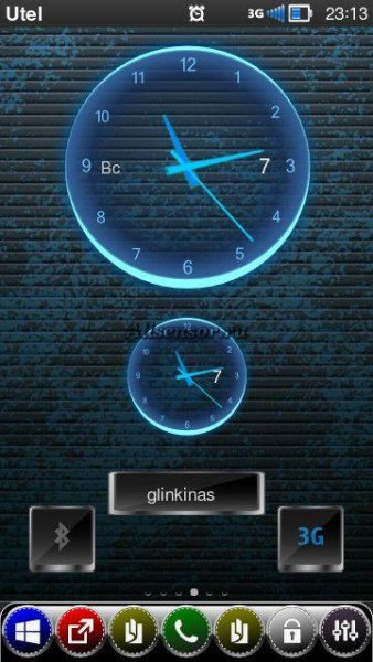 Big and Small Neon analog clock