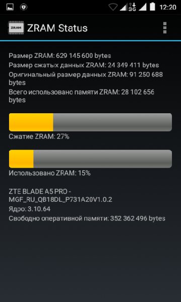 Zram status 1.2.0 RUS