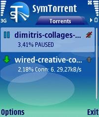 SymTorrent 1.0 - Symbian OS 9.1