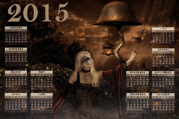 анимированный календарь на 2015