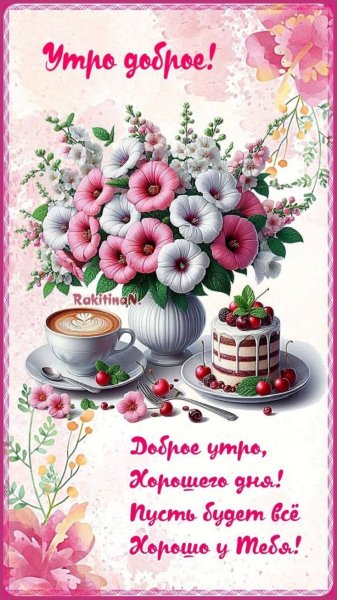 Доброе утро! Хорошего дня! Пусть будет всё хорошо у тебя!
