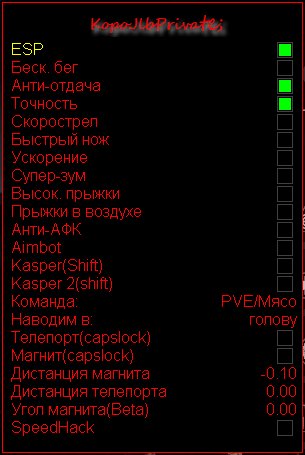 Warface Multihack KoрoJIЬ