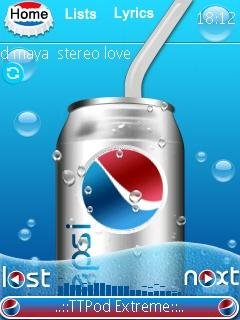 Скин на TTPod v3.80 Pepsi Blue