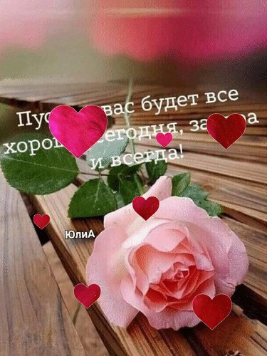 Анимированная открытка пусть у вас всё