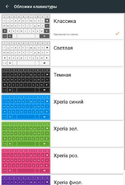 Клавиатура Xperia