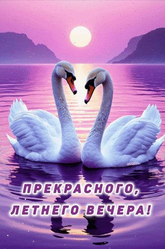 Анимированная открытка прекрасного летнего
