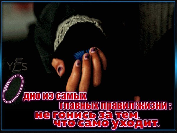 Не гонись за тем...что само уходит