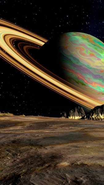 planeta saturn kosmos kolco prostranstvo 9789 360x640