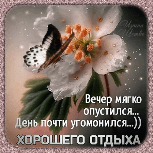 Анимированная открытка добрый вечер-1