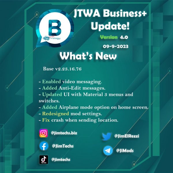 JTWABusiness JiMODs v5.0 Jimtechs Editions