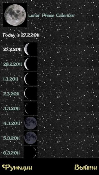 Lunar Phase Calender