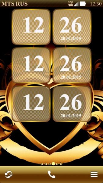 Golden Fantasy DigitalClock by olegast
