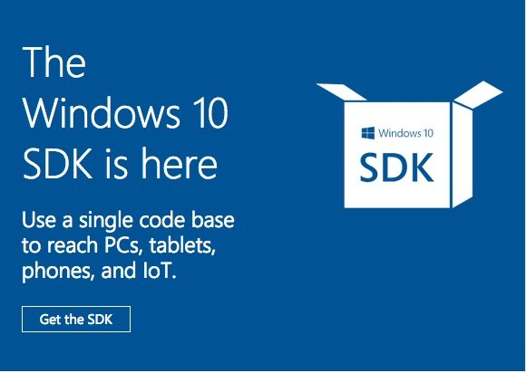 Windows 10 SDK setup