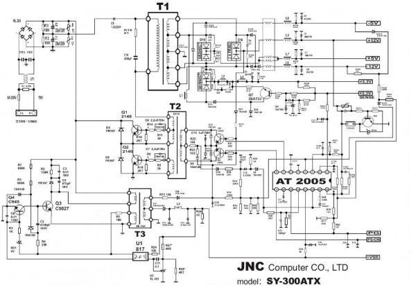 Фирменная схема JNC SY-300ATX на AT2005