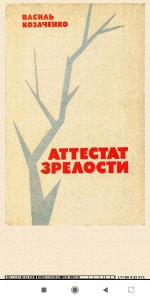 Василий Козаченко. Аттестат зрелости