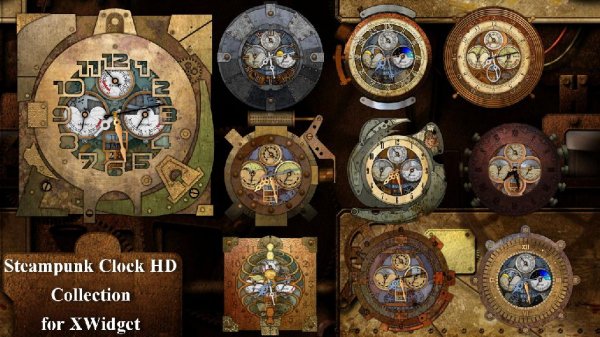 Steampunk Clock HD Collection for XWidget (HOT)