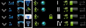 Satio StatusBar 4versions