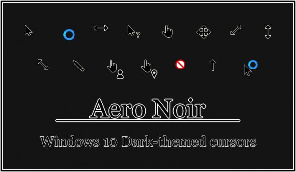 Aero Noir windows 10 cursors