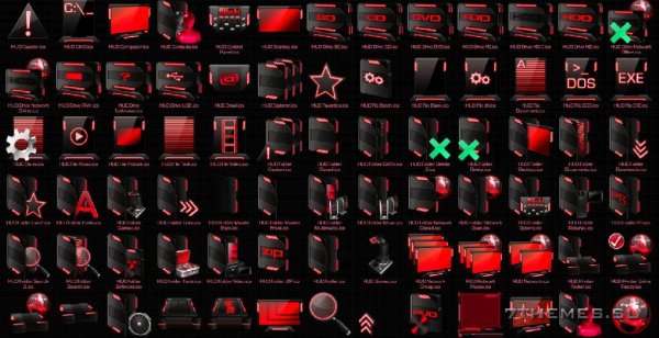 7tsp HUD RED Win7 Icons