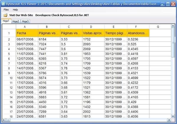 Bytescout XLS Viewer v2.31