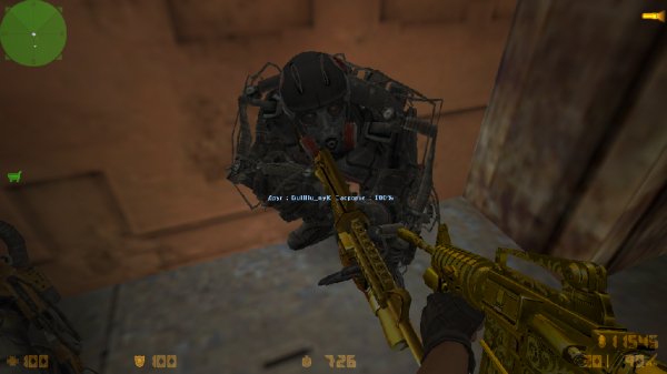 M4A1 gold by Adyck