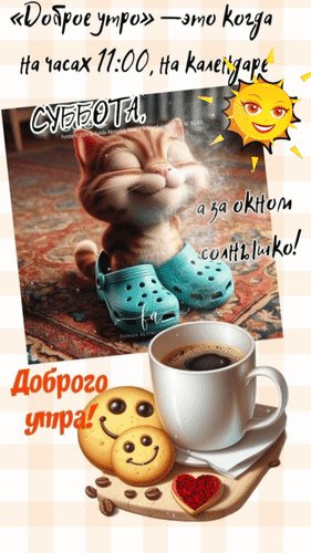 Анимированная открытка доброго утра