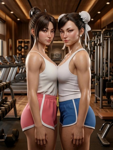 Mai Shiranui and Chun-Li