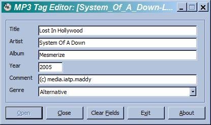 MP3 TAG EDITOR