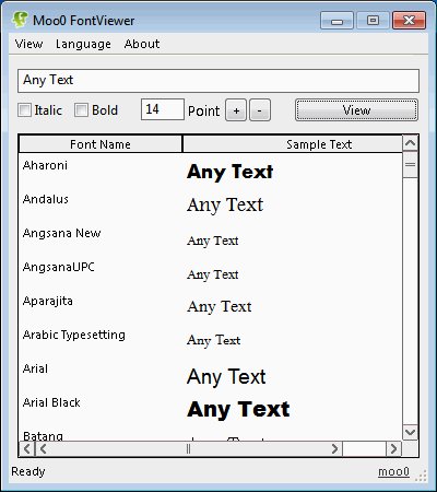 Moo0 FontViewer v1.12 Installer