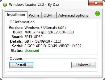 Windows Loader v2.2 by Daz