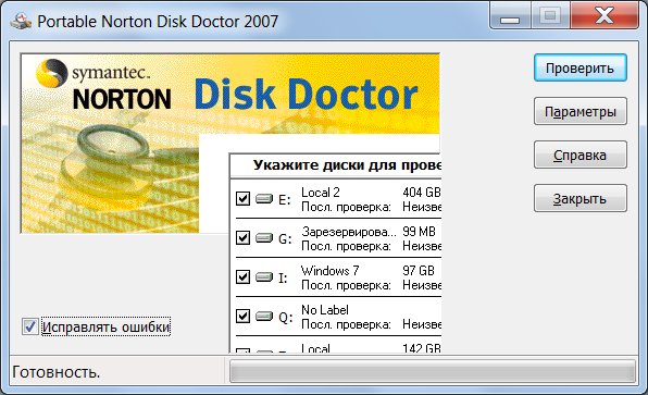 Norton Disk Doctor 2007 Portable