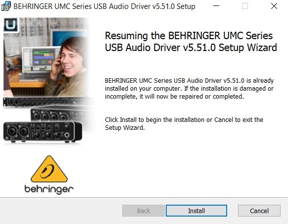BEHRINGER UMC v5.51.0 2022-10-04 setup