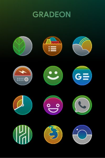 Gradeon - A Rounded Neon Icon Pack vkalih