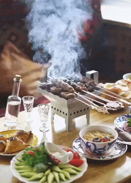 Пускай дымок мангала в небо вьётся...