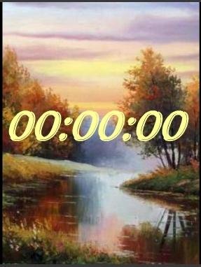 Пейзаж часы опускаются